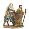 Paben Articoli Religiosi Maria Incinta sull'asino con Giuseppe 9,5 cm Scena per Presepi in Resina