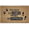 IlGruppone Zerbino Ingresso Casa in Fibra di Cocco con Base in PVC Antiscivolo Misura Rettangolare 75 x 45 Cm Realizzato A Mano Tappeto AsciugaPassi Idea Regalo - Dis6Zampa