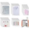 YiliYa 30 Pezzi Sacchetti da Viaggio Impermeabili,Trasparenti Risigillabili da Zip Borsa Viaggio Multifunzione Borsa Organizer Sacchetti per Vestiti Biancheria Intima Calze Scarpe Cosmetico (5 Taglie)