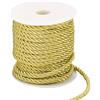 PH PandaHall 5 mm Cordino intrecciato decorativo, 18 m cordino intrecciato in poliestere 3 pieghe corda decorativa per la decorazione interna, abbellire i costumi, cordoni per borsa di Natale, verga