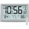 DAYTITOR Orologio atomico con temperatura interna/esterna, orologio digitale automatico a batteria, grande display da 10,5 pollici, orologi da parete o da scrivania per camera da letto, soggiorno