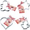 Westmark Set di tagliabiscotti per pan di zenzero, 4 motivi diversi, ricetta inclusa, acciaio inox, Natale, argento, 351022E6