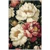 OLYCRAFT 3pz Settembre Peonia Trasferimenti Strofinare su Mobili e Artigianato 30x15cm Peonia Cespuglio Mobili Decalcomanie Primo Piano Peonie Trasferimento Adesivi Strofinare su Decalcomanie