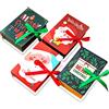 Qpout 12 Pezzi Scatola di Biscotti Natalizi Scatola Regalo per Bambini, Scatola di dolcetti di Natale Effetto Libro Magico Creativo per dolciumi Confezione di Cioccolato, Festa di vigilia di Natale