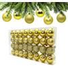 AITODOS TA AiTodos® Set 32 Palline di Natale 4 cm, Palline di Natale Oro, Palle Natalizie in Plastica Adatte per Decorazioni Natalizie da Interno e da Esterno(Oro)