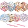 FOSDICK 8 Set DIY 3D House Stickers, Multicolor Cartoon Style Adesivi 3D per Scrapbook e Diario, con Pinzette
