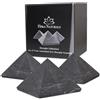 Heka Naturals Piramide di Shungite Non Levigata Pietra Nera Set di 3 | 5 cm - Decorazioni Casa Shungite Pietra Naturale Prodotti - Pietre Chakra Cristalli Curativi Meditazione