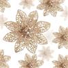 WILLBOND 36 fiori di stella di Natale glitterati per matrimonio, albero di Natale, Capodanno, ornamenti (champagne)