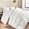 KUSNUG Piumino D'oca Singolo 4 stagioni, 90% Piumino e 10% Piuma, Cotone Egiziano Piumone Ultra Silenzioso, Piumini per Letto Singoli, Trapunta Piume Doca per hotel primaverile, Down Duvet 155x220 cm