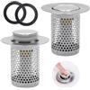 YDHfdc 2 Pezzi Filtro Lavandino Acciaio Inox 33 × 50 mm Tappo Lavandino Bagno con Filtro Tappi Lavandino Bagno Pop Up Raccogli Capelli Doccia per Cucina, Bagno, Vasca da Bagno