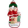 Kaululu Addobbi Albero di Natale Personalizzato Con Nome - Palline Personalizzate 2024 - Decorazioni Casa - Ciondolo in Legno - Regali (C, Nomi 4)