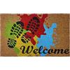 IlGruppone Zerbino Ingresso Casa in Fibra di Cocco con Base in PVC Antiscivolo Misura Rettangolare 75 x 45 Cm Realizzato A Mano Tappeto AsciugaPassi Idea Regalo - Pittura