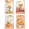 Arquiel Strofinacci Cucina Autunno Zucca Spesso Assorbenti Set di 2 Asciugamani Lavabili Riutilizzabili Regali di Vacanza per Cucina Bar e Da Tè 40 cm x 60 cm