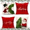 Wulcea Cuscini Natalizi Natale Decorazioni Natalizie Casa Copricuscini 40x40 Federe Cuscino Oggetti Decorativi Babbo Pupazzo Di Neve Natalizio Regali Poliestere 4 Pezzi