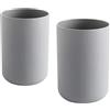 wongwongcat Portaspazzolino 2 pezzi, porta spazzolini da bagno, porta pennelli, accessori organizer e porta spazzolini (grigio e grigio)