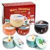Obcxin 6 Pezzi Candele Profumate Natalizie, Candele Profumate Set, 2.5oz Naturale Candele di Soia Candela Aromatica per Natale Compleanno Nuziale Regalo per Donna, Mamma