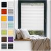 PLISART Tenda Plissettata Klemmfix Adesiva Senza Fori, 35 x 120 cm, Bianco, Tessuto Perlato, Montaggio a Clip sullo Stipite della Finestra, Protezione Solare e Privacy, Kit di Montaggio Incluso
