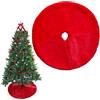 YUYWWAN Copri Base Albero di Natale Piccolo, 38 cm Copri Sotto Albero di Natalizio, Telo Copri Piedi Alberi di Natale, Tappeto Rotondo albero Piccola, per Mini Alberi Christmas Decorazione (Rosso-G)