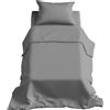 Batik Set Lenzuola Letto Singolo Cotone: Lenzuola Singole Completo Cotone Elegante e Confortevole per la Tua Camera da Letto - 100% Cotone - Singolo (Grigio)