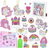 SelfTek Adesivi Portachiavi per Diamond Painting - Kit di Diamond Painting per Ragazze, Portachiavi a Doppia Faccia per Pittura con Diamanti, Regalo per Natale e Compleanni (Unicorno)