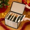 CKB LTD Luci di Natale, scatola portaoggetti a cubo con inserti per conservare orpelli, o palline, luci fatate, ornamenti natalizi e decorazioni per loft, contenitore 32 x 25 cm, nero, satinato