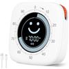 Cuteefun Timer Visivo da 100 Minuti, Timer Pomodoro con Display Faccine Smiley, Impostazione Rapida Slide, Modalità Mute e Vibrazione, Volume Regolabile, Ideale per Cucina, Scrivania, Studi, Riunioni