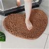 Mateju Tappetino da Bagno Lavabile, Cuore Tappetini Bagno in Microfibra Ciniglia, Tappeto Bagno Assorbente Antiscivolo, Tappetino Bagno Assorbente per Bambini Adulti Cani (70x80CM,Marrone)