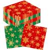 DPKOW 40 Tovaglioli Natalizi Rossi e Verdi, Tovaglioli di Carta Fiocco di Neve 33 x 33 cm, USA e Getta, Decorazioni Tavola Natale, Decorazioni Natalizie Fiocco di Neve Addobbi Natalizi per la Casa