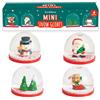 THE TWIDDLERS - 4 Mini Globi di Neve Natalizi da 5 cm - Disegni Natalizi Assortiti per Riempire le Calze e i Sacchetti Regalo per le Feste