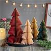 SUNBEAUTY 4 pezzi di carta per albero di Natale decorazione da tavolo Natale marrone verde carta a nido d'ape rosso decorazione natalizia interna rosa chiaro riutilizzabile decorazione natalizia