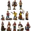 Rossi Rosa Statuine in Resina per Presepe 10 cm 13 Personaggi