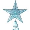 NUOGUAYI Stella puntale per albero di Natale, Puntale per Albero di Natale, Glitter Albero Topper, Topper e Decorazione Natalizia (C)