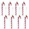 Winwild 14CM Glitter Candy Cane Charms Decorazioni per l'albero di Natale,8Pcs Rosso Candy Cane Decorazioni per l'albero di Natale Ornamento