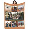 LZXSXZ Coperta Personalizzata con Foto, Regali di Compleanno Personalizzati per Donne E Uomini, Coperta Personalizzata con 1-9 Collage di Foto, Coperta Personalizzata in Flanella con Foto per Divano