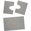 Dalila Casa Tappeto Bagno Torino (Grigio, Set 3 Pezzi)