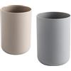 wongwongcat Portaspazzolino 2 pezzi, porta spazzolini da bagno, porta pennelli, accessori organizer e porta spazzolini (marrone e grigio)