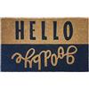 IlGruppone Zerbino Ingresso Casa in Fibra di Cocco con Base in PVC Antiscivolo Misura Rettangolare 75 x 45 Cm Realizzato A Mano Tappeto AsciugaPassi Idea Regalo - Hello