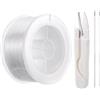 Zocipro Filo Invisibile da Appendere 0.3mm x 500m, Filo Nylon Trasparente con Ago per Infilare e Forbici, per Cucito, Gioielleria, Artigianato, Decorazioni Natalizie da Appendere