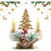 Silverchry Portacandele Natalizio, Candeliere Decorativo Albero di Natale di Alce, Centrotavola per Decorazione Camino e Tavola Della Festa (SD)