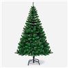 A2ZWORLD Albero Di Natale 240cm Con 869 Punte, Abete Finto Colore Verde, Con Base Supporto In Ferro, Montaggio Rapido