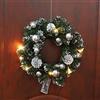 Maritown Ghirlanda porta d'ingresso di Natale, ghirlanda di Natale porta finestra appeso a parete ornamenti ghirlanda ideale per la decorazione interna ed esterna
