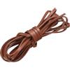 QUARKZMAN Nastro In Piatto In Pelle, 3 Iarde 3.3 4mm Stringhe Di Pelle Per Realizzare Braccialetti Cinturini Borsette Artigianato Fai Da Te, Marrone Scuro