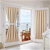 LINFKY Tenda Per Porta Oscurante - Privacy Per Finestra Isolata Termicamente Per Soggiorno Tenda Per Porta Scorrevole In Vetro Francese Con Tieback 1 Pannello (Beige,137 x 182 cm, 1 pannello)