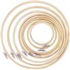 Worown 8PCs Telaio da Ricamo, Cerchi da Ricamo (10/13/15/18/20/23/26/30 cm), Telaio per Punto Croce in Bambù per Cucito e Bricolage
