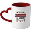 My Custom Style Tazza Cuore Manico Rosso#Natale-Bright Christmas#325ml