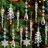 Kiiwah 13 Pezzi Cristalli per Albero di Natale, Decorazioni Ghiaccioli Fiocchi di Neve Cristalli di Ghiaccio per Albero di Natale per Linea, Appendi Alla Porta, Il Camino o la Finestra