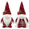 Godeufe Set di 2 Gnomi Natale Decorazioni Natalizie Gnomo Peluche Natalizio Home Decor per Casa Cucine - Rosso