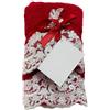 Corredocasa Coppia Asciugamani Natalizi 1+1 Rossi in Spugna di Puro Cotone con Elegante Balza Decorativa - Set per Bagno Natale Festivo di Alta qualità qualità (Fantasia 1)