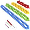 igadgitz Home U7217 Knitting Loom Set, Telaio in Plastica, Telaio Maglieria Lungo con Ago per filato e Gancio - Set di 4