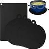 YLOOKO Set 5 Pcs Protezione Piano Induzione dai Graffi,Tappetini in Silicone per Fornelli,Resistente al Calore (240°C) - Copripiastra a Induzione Antiscivolo,Coprifornelli Cucina 5 Fuochi(22cm 24cm 35x25cm)